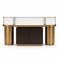 Vitrine de présentation de bijoux en aluminium sur mesure avec verre trempé et éclairage LED pour les magasins de détail, les salles d'exposition et les centres commerciaux