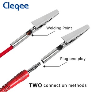 Cleqee <span class=keywords><strong>P2002</strong></span> 20A pinces crocodiles avec douille 4mm 1000V pince crocodile robuste pince de test de sécurité électrique - Product Image 4