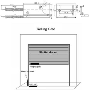 Câble porte à rouleau interrupteur de capteur de porte magnétique interrupteur à Induction magnétique étanchéité étanche porte interrupteur de contrôle d'accès boîtier en métal - Product Image 5