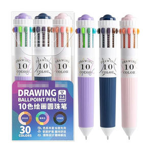 Stylo bille rétractable personnalisé avec logo, 10 couleurs, 0,8 mm, pour les passionnés de livres de coloriage - Product Image 1