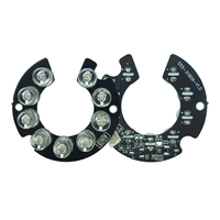 Carte IR basse tension 3,3 V à insertion directe, 9 LED, design bordé, pour caméra de vidéosurveillance