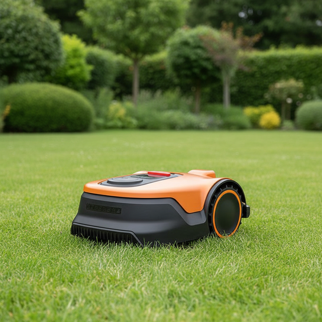 Smart Cordless Robot Lawn Mower, GPS-Enabled Remote Control for Sports Fields, Lawns, and Parks Effortless Lawn Maintenance