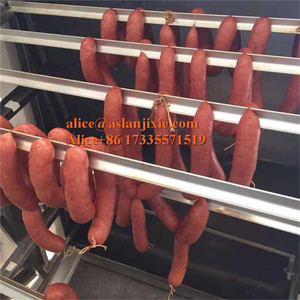 200kg saucisse production ligne machines/ salami fumer ligne de production/jambon lard fumer four - Product Image 6