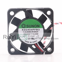 Ventilateur de refroidissement Sunon 5V 12V 48V DC24V 0.9W AC EC 4010 40X40X10MM 4CM Signal d'alarme Silencieux Inverseur Trois fils KD2404PFB3 Neuf d'origine