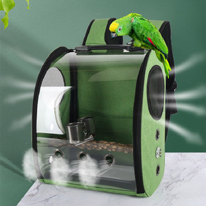 Parrot Travel Bag Pet Bird <b>Backpack</b> <b>25L</b> Portable With Perch And Feeding Cups Outdoor Use - Product Image 1