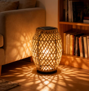 Lanterne Solari Retrò <span class=keywords><strong>da</strong></span> <span class=keywords><strong>Esterno</strong></span>, <span class=keywords><strong>Lampade</strong></span> in Rattan a <span class=keywords><strong>Energia</strong></span> <span class=keywords><strong>Solare</strong></span>, Lanterna LED Riciclabile, Luci Decorative Solari <span class=keywords><strong>da</strong></span> <span class=keywords><strong>Esterno</strong></span> in Rattan - Product Image 2