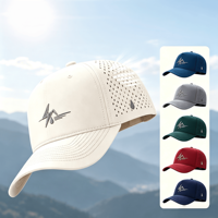 Casquette de baseball sportive personnalisée avec broderie et perforations laser, séchage rapide, respirante, visière incurvée, ajustable, unisexe, pour la course à pied