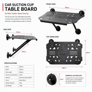 Plateau latéral pliable sans outil en acier inoxydable pour SUV, fixation par ventouses, pour camping, 500x450mm, charge 5KG - Product Image 2
