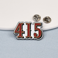 En gros, Pin's de revers en émail en forme de couronne d'aigle, avec logo personnalisé, souvenir de Stockton, Californie, en métal