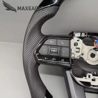 Volant en cuir noir brillant pour Toyota Land Cruiser LC200 LC300 Prado 120 150 200 Series