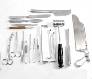 Instruments chirurgicaux orthopédiques post-mortem de qualité supérieure, ensemble complet de 17 pièces pour examen médico-légal, kit d'instruments de précision - Product Image 1