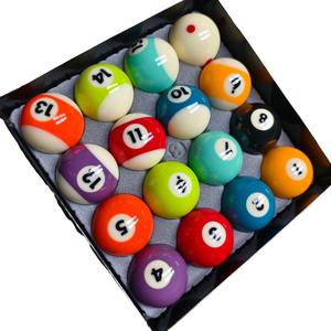 ลูกบิลเลียดคริสตัลสีดำ 8 ลูก เกรด 5A ขายส่ง แบบอเมริกัน ขนาดตาราง 57.2 ลูกบิลเลียดขนาดมาตรฐานใหญ่ - Product Image 1