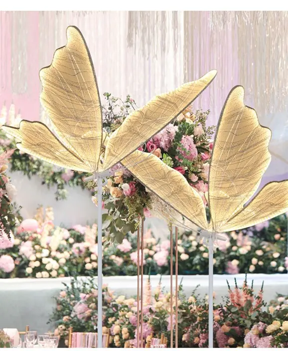 Led Butterfly Wind For Wedding Decoration Butterfly High Can Adjustable Led Butterfly Walkway Decor
