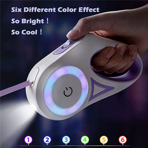 Correa Retráctil <span class=keywords><strong>de</strong></span> Nylon <span class=keywords><strong>de</strong></span> Lujo <span class=keywords><strong>de</strong></span> 5m con Linterna LED para Perros Pequeños y Medianos, Cuerda <span class=keywords><strong>de</strong></span> <span class=keywords><strong>Patrulla</strong></span> <span class=keywords><strong>de</strong></span> Calidad para Tracción, Suministros para Perros - Product Image 6