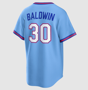 Nouveaux maillots de baseball Power Blue # 28 Olson # 30 Baldwin # Maillot de football américain Acuna Jr. Atlanta City Connect Stadium n°13 - Product Image 2