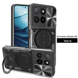 Coque arrière multifonctions PC + TPU Slide Window Magnetic Ring Holder Shockproof Smoke Armor pour Huawei <span class=keywords><strong>Honor</strong></span> X5b Plus/X5b/X5 PLUS 4G - Product Image 2