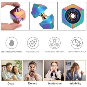 Desktop Metal Fidget Spinner Magic Cube <span class=keywords><strong>Anti</strong></span> kecemasan fokus 4-in-1 mainan sensorik untuk anak laki-laki & perempuan dewasa - Product Image 4
