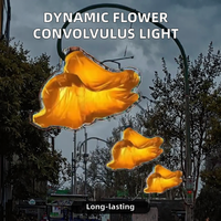 Lampu Bunga Mekanik Pink Glory Model Kotak dengan Sensor Teknologi, Lampu Motif Lanskap Luar Ruangan untuk Hari Tahun Baru