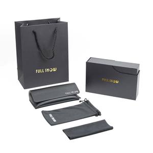 Conjunto de Estojos Premium em Couro PU Preto para Óculos de Sol, Caixas de Embalagem de Papel de Luxo e Bolsas para Óculos Personalizáveis Direto da Fábrica - Product Image 1