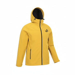 เสื้อแจ็คเก็ตซอฟต์เชลล์บุขนแกะสำหรับผู้ชาย กันน้ำ กันลม ระบายอากาศได้ดี อุ่นสบาย มีฮู้ด เหมาะสำหรับเดินป่า ปีนเขา ฤดูหนาว ผลิตจากผ้าฝ้าย - Product Image 1