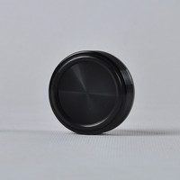 Pieds d'amplificateur en aluminium usiné CNC noir 44x17mm avec anneau en silicone - Pieds d'isolation anti-vibration HiFi pour amplificateur à tubes