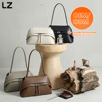 Sac à bandoulière en cuir de vachette LZ avec logo personnalisé, sac à main pour femme, sac fourre-tout en cuir véritable avec sangle réglable