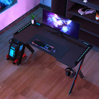 Bureau de jeu Aor Esports de style moderne en métal avec éclairage RGB, longueur 100/120/140 cm, stable