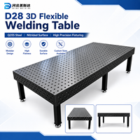 Table de soudage flexible 3D D28, plateau en fonte/acier nitridé, taille personnalisée pour la fabrication de structures en acier