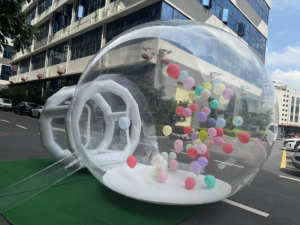 Dôme à bulles <span class=keywords><strong>gonflable</strong></span> transparent géant en PVC pour l'extérieur avec taille personnalisée - Product Image 4