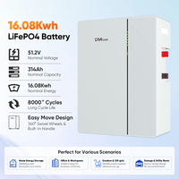 Batterie lithium LifePo4 résidentielle basse tension DAH Solar Europe Stock 51.2V 314Ah 16kWh