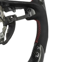 Setir Kemudi 3-Spoke DINGNUO Desain Sport Mewah Bahan Serat Karbon & Kulit untuk Mazda Seri 3 Seri 5 dan Model Fit & TT