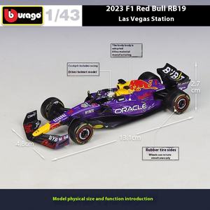 Bburago 1:43 F1 Verstappen Red Bull Racing RB18 <span class=keywords><strong>19</strong></span> Perez Formulaa aleación coche fundido a presión modelo juguetes colección W14 SF23 - Product Image 2