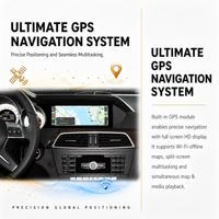 Snapdragon 665/685 untuk Mercedes-Benz C-Class W204 S204 NTG 4.5 8.8" Radio Mobil, CarPlay Nirkabel & Android Auto Head Unit GPS BT