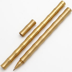 ปากกาลูกลื่นทองเหลืองแบบเจลสีทองแดง พร้อมสลักโลโก้ตามสั่ง สำหรับเป็นของขวัญ - Product Image 1