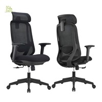 Chaise de bureau ergonomique moderne entièrement en maille, dossier haut, pivotante, réglable en hauteur, avec support lombaire 3D et accoudoirs 4D, pour école et atelier
