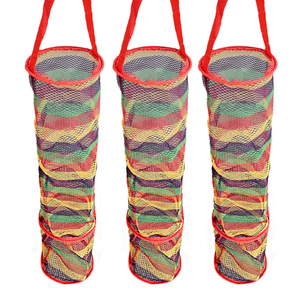 Mini cesta para pescar, jaula plegable de nailon para pesca en arroyos, red multifilamento de 15cm de diámetro para uso en exteriores - Product Image 5