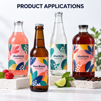 Étiquettes adhésives personnalisées imprimées pour aliments, impression couleur, découpe, finition mate, étiquettes en rouleau pour bouteilles de bière