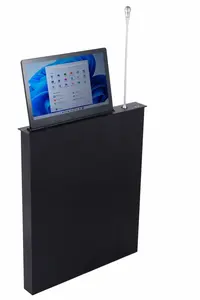 Monitor mekanisme pengangkat bermotor tersembunyi 15.6 inci, sistem konferensi tanpa kertas, Monitor LCD pengangkat & Peralatan Multifungsi