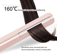 Lisseur de cheveux professionnel électrique à vapeur infrarouge avec revêtement céramique, rotation à 360°, plaques larges, chauffe rapide, portable, double fonction