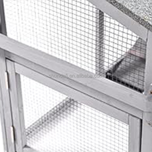 SDC100 Pollaio in Legno Ecologico Impermeabile con Ruote, Facile da Pulire, Gabbia per Pollame da Esterno con Nido e Recinto - Product Image 5