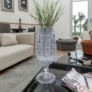 Jarrón de Cristal 24% PbO Tallado a Mano con Diseño Bohemio para Decoración - Product Image 3