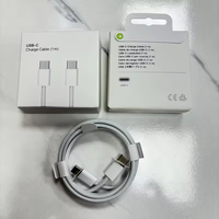 Câble en nylon tressé Type-C vers Type-C à charge rapide 60W 35W 20W pour iPhone 15/16/17 iOS et imprimante, compatible avec boîte