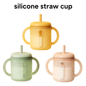 Gobelet à eau pour bébé en silicone sans BPA, anti-fuite, avec poignée, biberon d'apprentissage pour bébé - Product Image 1
