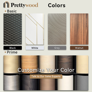 Prettywood thiết kế theo chiều dọc rắn bằng gỗ cong cửa nội thất phòng ngủ cửa vòng đầu - Product Image 4