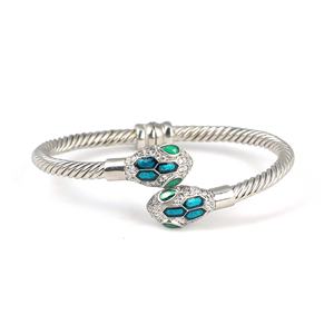 Bracelet pour femme en argent sterling 925, tête de serpent torsadée, fermoir à ressort romantique NUSRET, bijoux turcs - Product Image 3