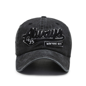 Always '75 New York City Baseball Cap Unisex Denim Hat Sun Protection Casual Wear - Product Image 1