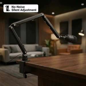 Soporte de Micrófono Profesional con Gestión de Cables Integrada, Brazo Articulado para Podcast y Estudio, Brazo de Tijera Resistente para Shure SM7B y <span class=keywords><strong>Blue</strong></span> <span class=keywords><strong>Yeti</strong></span> - Product Image 1