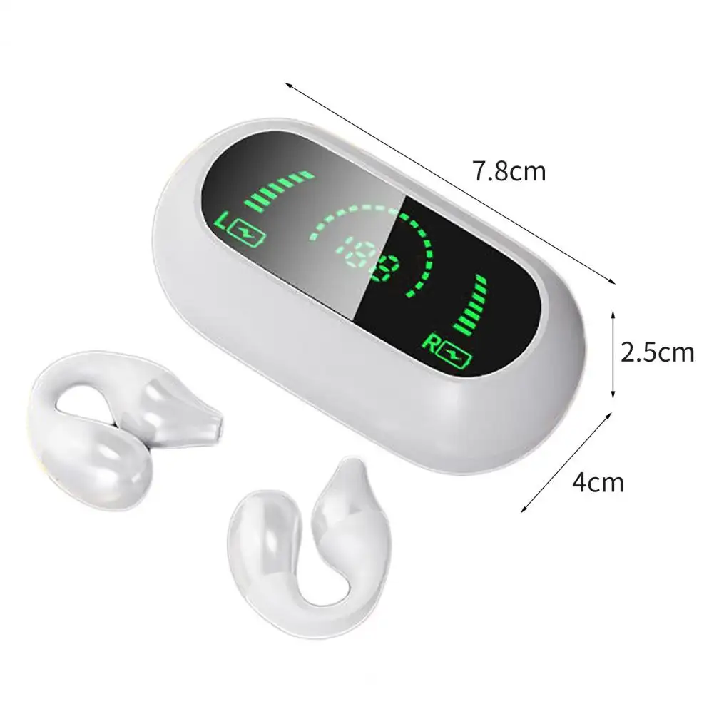 S03 Wireless Earphone B T 5.2 Touch Power Digital Display HiFi Noise Reduction IPX5 Not In-Ear Painless Headphone