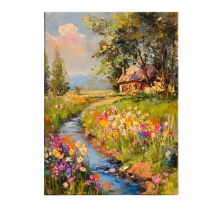 Đẹp tiểu cảnh Mục vụ sơn dầu cầu vồng sơn trang trí vẻ đẹp nông thôn tự làm sơn dầu kỹ thuật số - Product Image 6