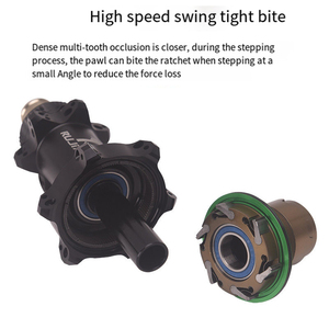 Rujixu 690 Thẳng Xe Đạp Leo Núi Phía Trước Phía Sau Đĩa Phanh Freehub Với <span class=keywords><strong>24</strong></span> Lỗ Kín Trung Tâm Khóa Vòng Vòng Bi Xe Đạp Trung Tâm - Product Image 3